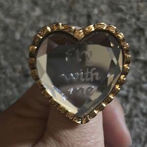 Betsey Johnson Gold Heart Ring